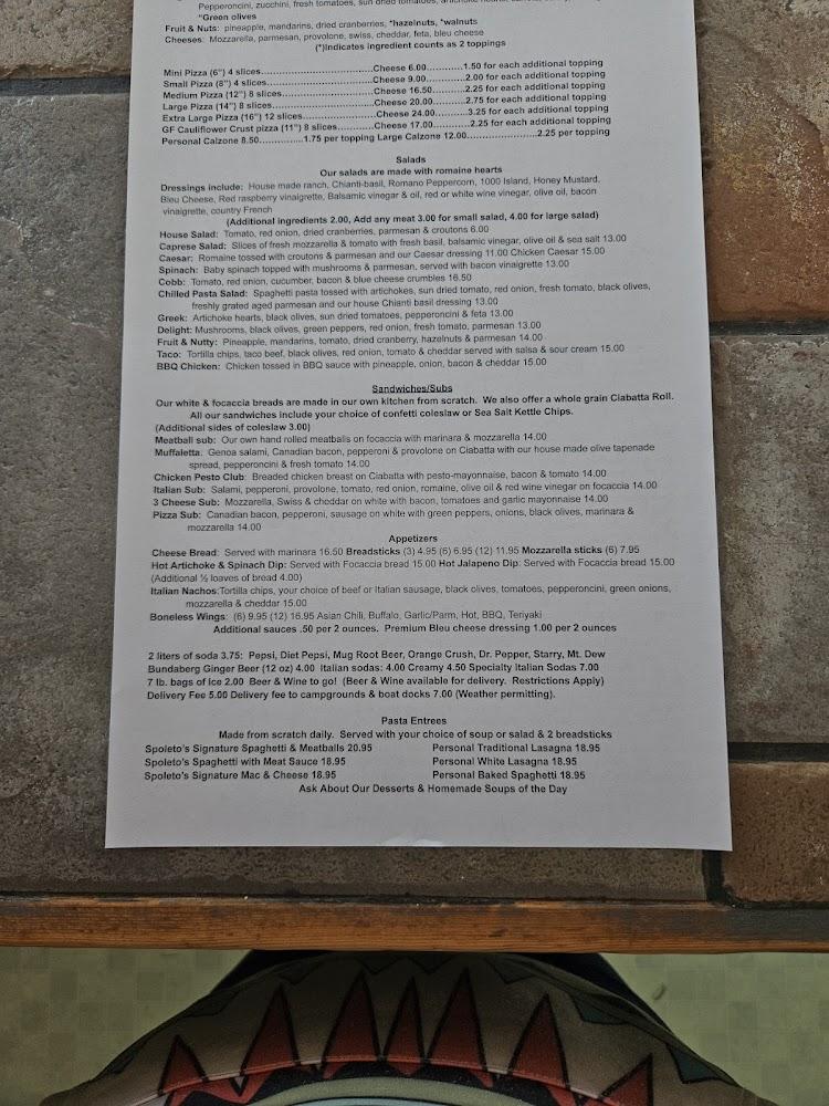 Spoleto's Pizzeria & Wine Shop Menu image 2