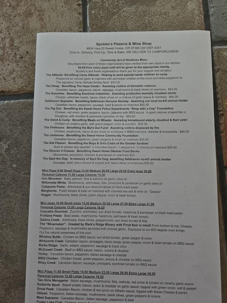 Spoleto's Pizzeria & Wine Shop Menu image 4